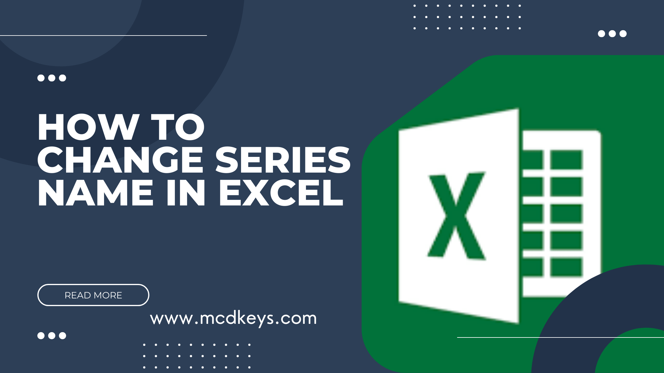 How to Change Series Name in Excel